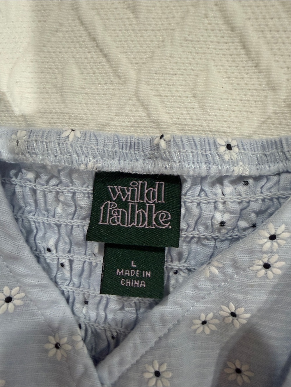 Wild Fable Light Blue Daisy Print Wrap Romper -L - Picture 2 of 7